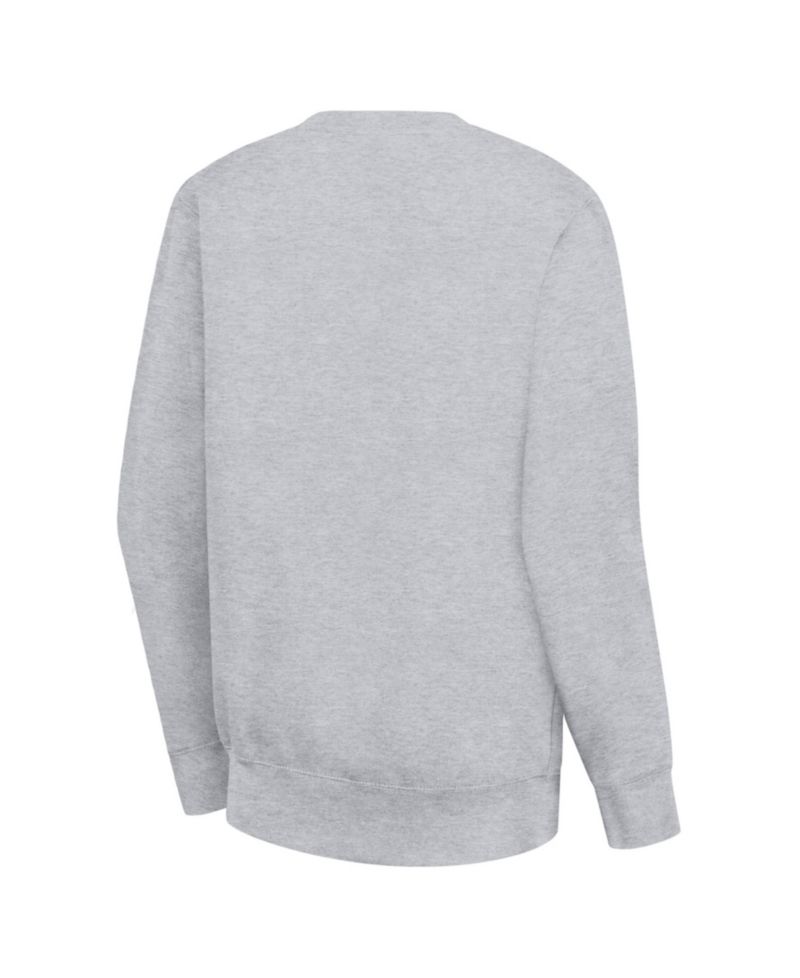 Women's Heather Gray Oklahoma City Thunder Collage Team Graphic Fleece Pullover Sweatshirt