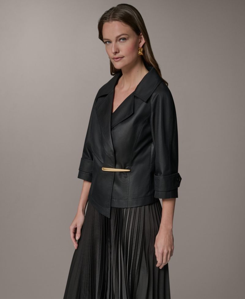 Women's Notch Lapel Bar Hardware Jacket