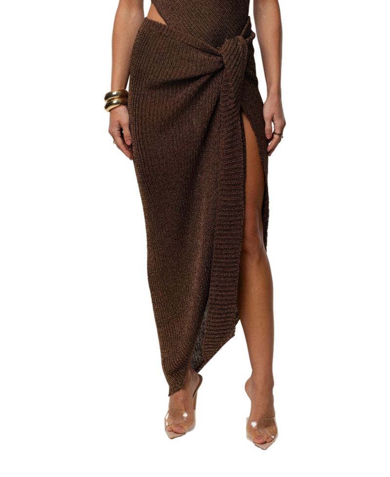 Women's Hazel Metallic Wrap High-Waisted Skirt