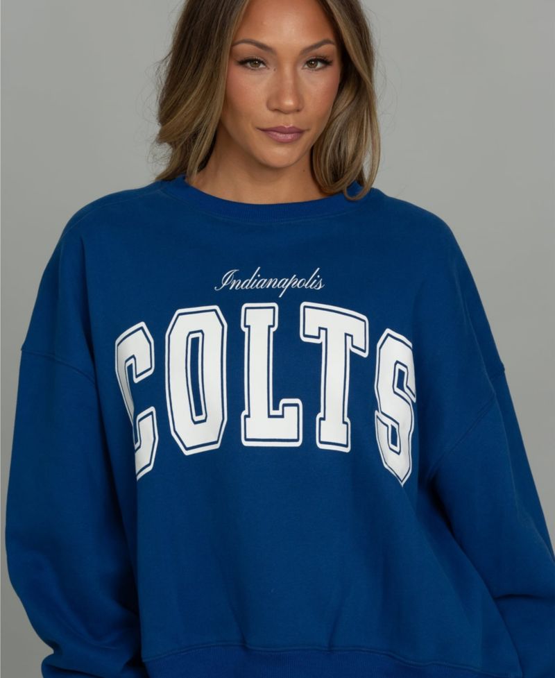 Women's Royal Indianapolis Colts x Wide Arm Sweatshirt
