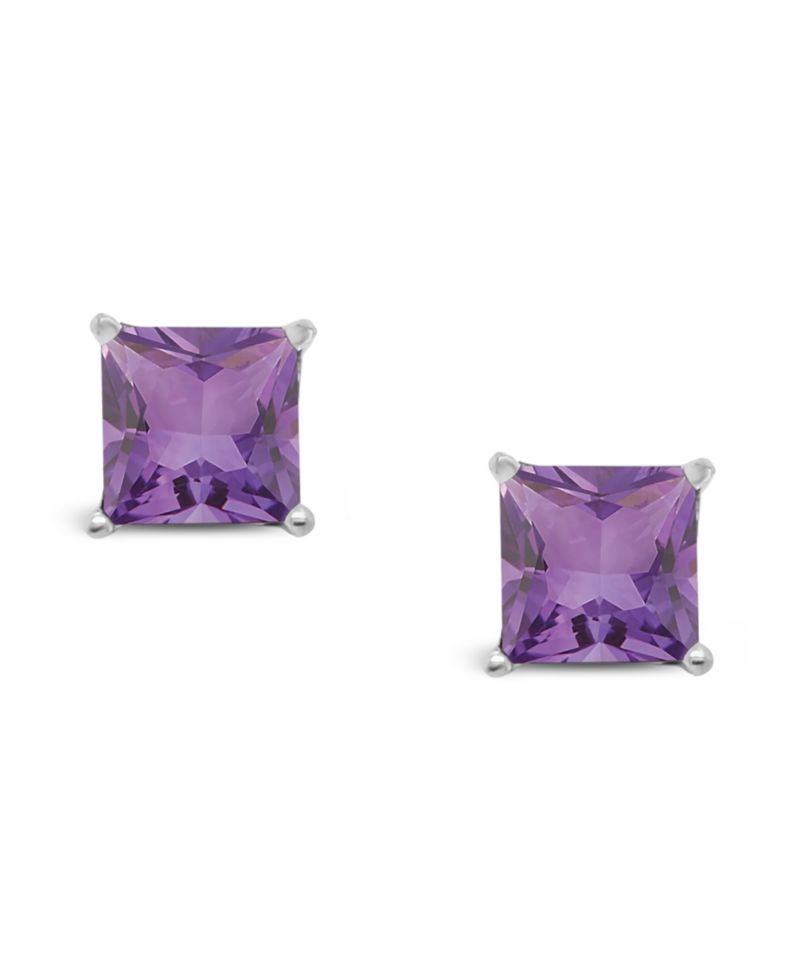 Blue Topaz (2-7/8 ct. t.w.) Stud Earrings in Sterling Silver. Also Available in Amethyst (2-1/6 ct. t.w.)