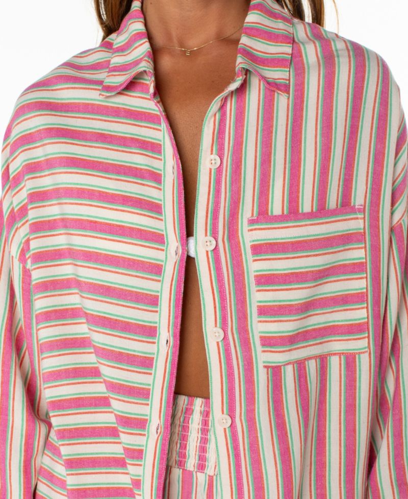 Women's Lets Get Away Striped Shirt