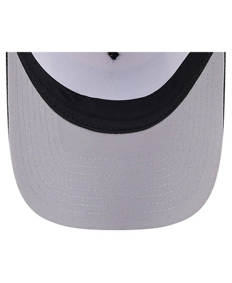 Men's Stone/Black Arizona Diamondbacks Text A-Frame Trucker 9FORTY Hat