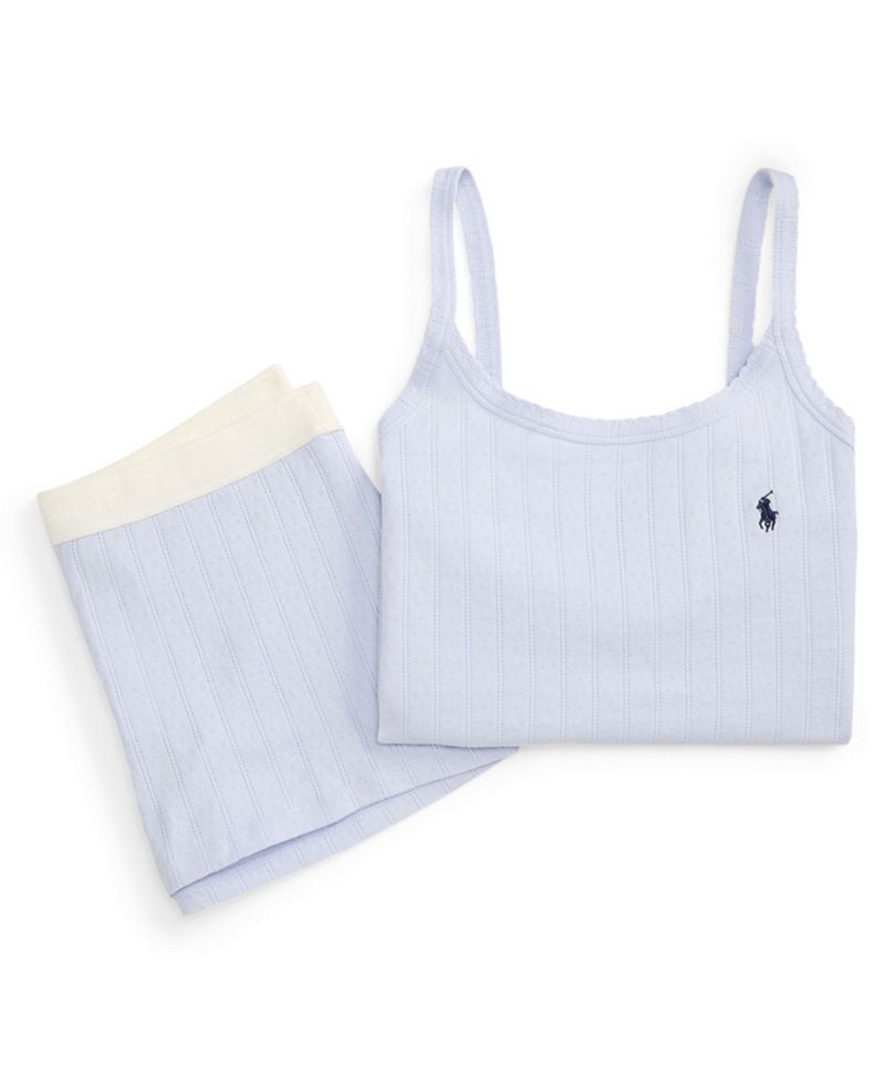 Women's Cotton Cami Top & Shorts, 2-Piece Pajama Set