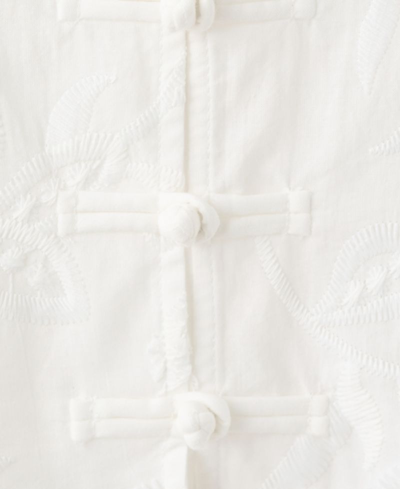 Women's Embroidered Puff-Sleeve Blouse