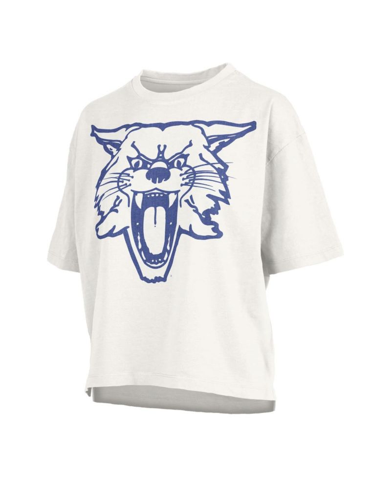Women's White Kentucky Wildcats Big Canvas Puff Castillo Motley Slub T-Shirt
