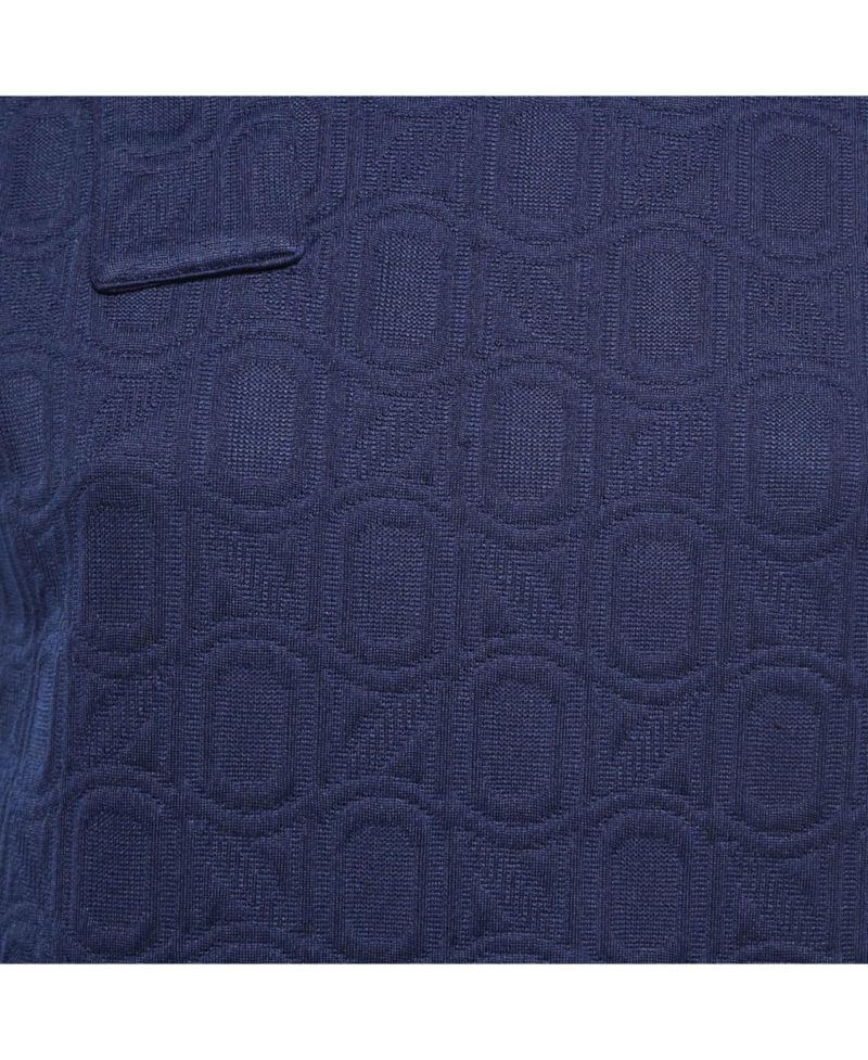 Women's Navy Jacquard Dress