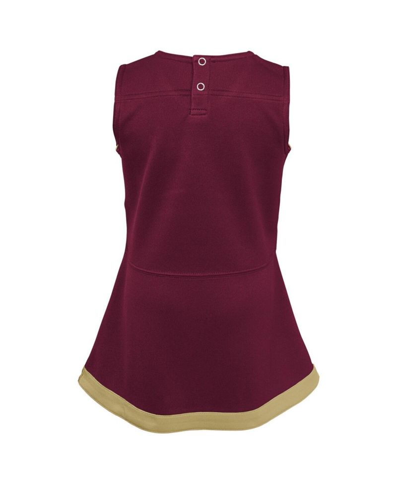 Big Girls Garnet Florida State Seminoles Cheer Captain Jumper Dress