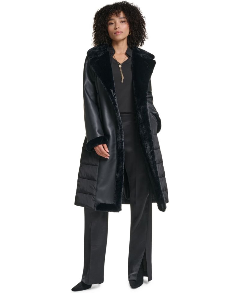 Long Belted Puffer Coat