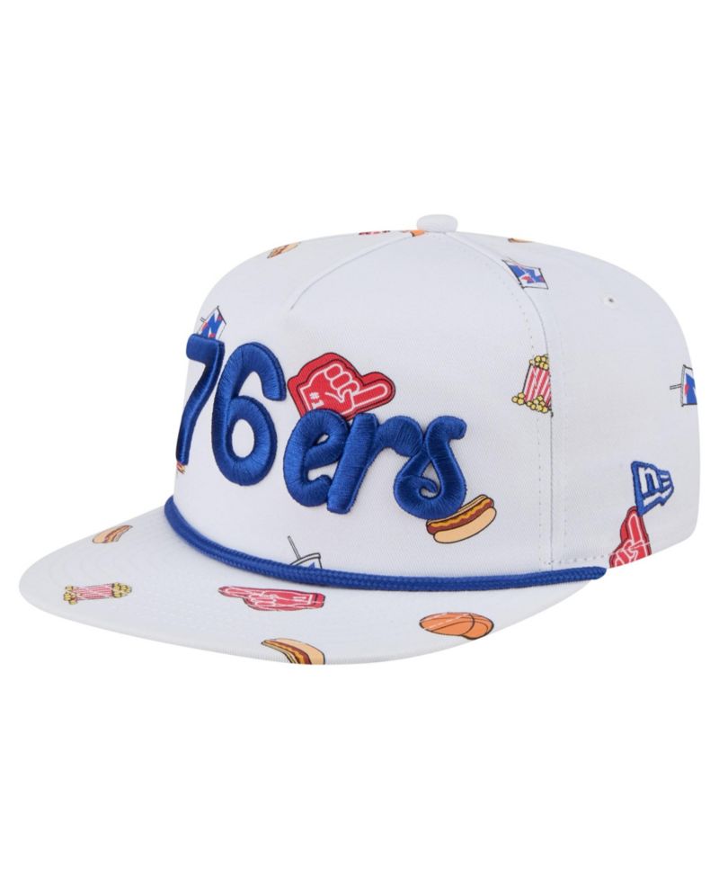 Men's White Philadelphia 76ers Team Cheer Rope 19TWENTY Adjustable Hat
