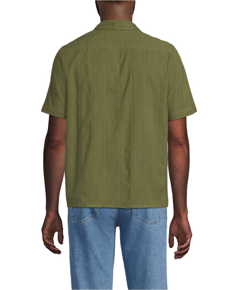 Men's Textured Camp Collar Shirt