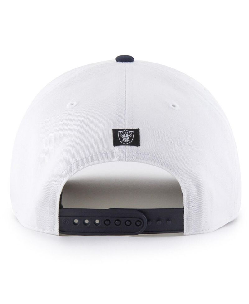 Men's White Las Vegas Raiders Patriotic Overhand Hitch Adjustable Hat