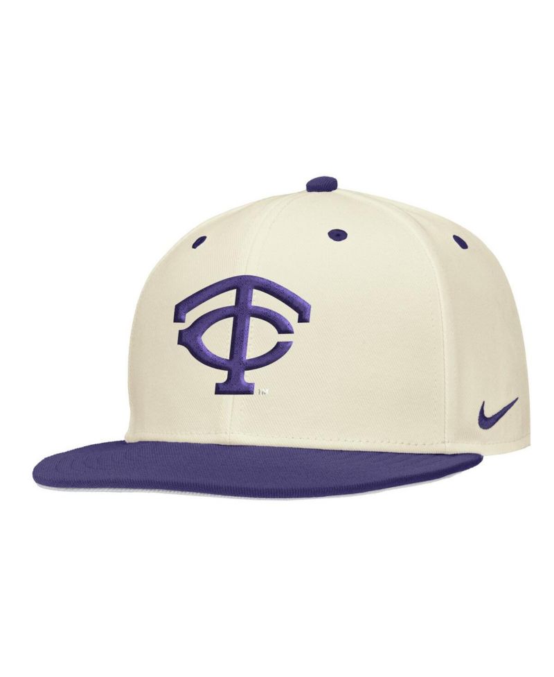 Men's Natural TCU Horned Frogs On-Field Baseball Performance Fitted Hat