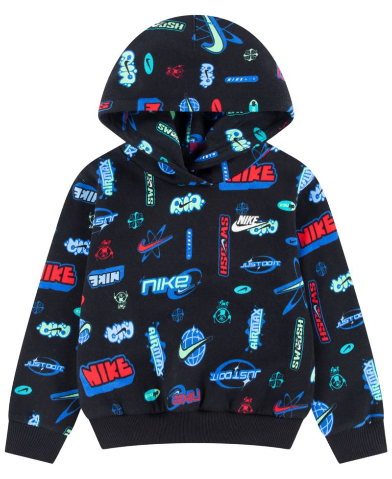 Boys' 2T-7 Logo Printed Pullover Hoodie