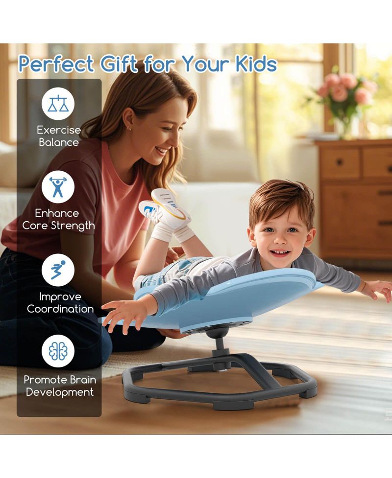 Kids Sensory Swivel Chair with Non-Slip Metal Base