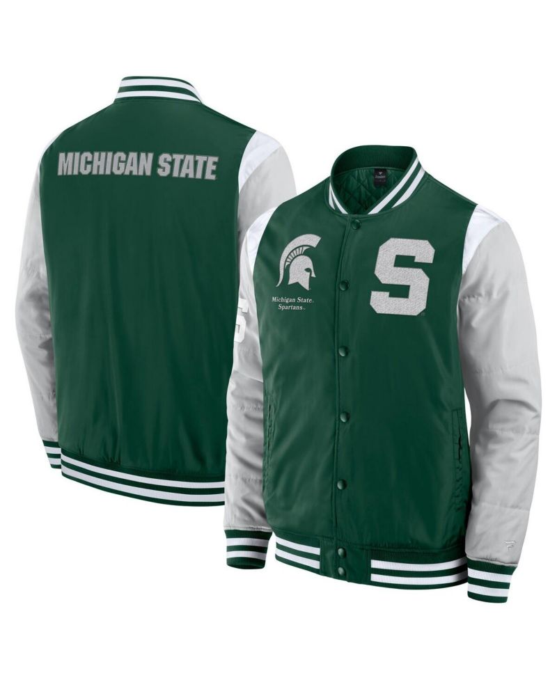 Men's Green Michigan State Spartans Elements Elite Full-Snap Jacket