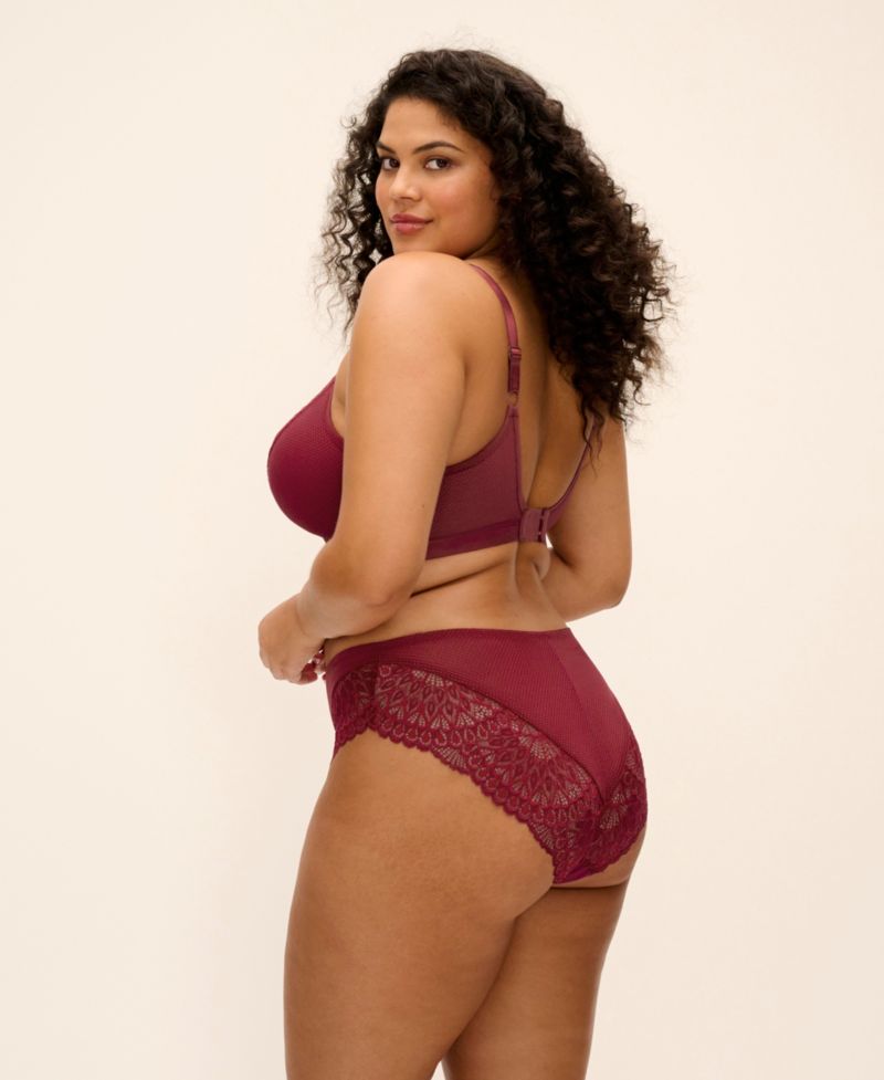 Plus Size Tiernie Wireless Unlined Lace Bralette, EL303317