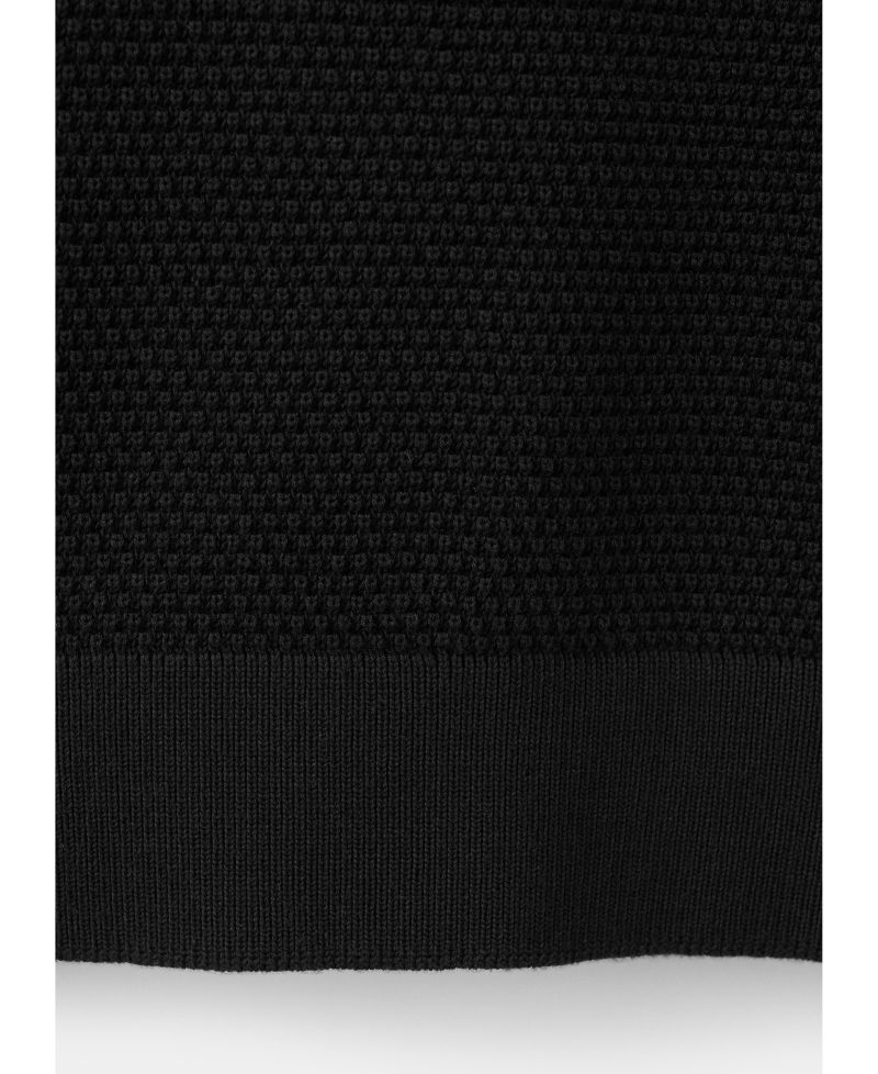 Men's Quarter-Zip Slim-Fit Structured Polo Shirt