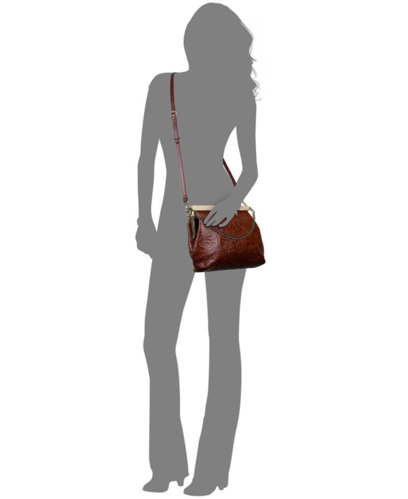 Vilaine Small Tooled Leather Frame Handbag