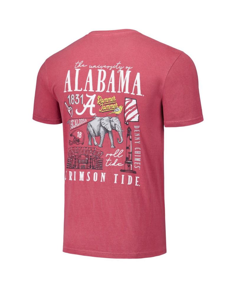 Men's and Women's Crimson Alabama Crimson Tide Hyper Local Campus Poster T-Shirt