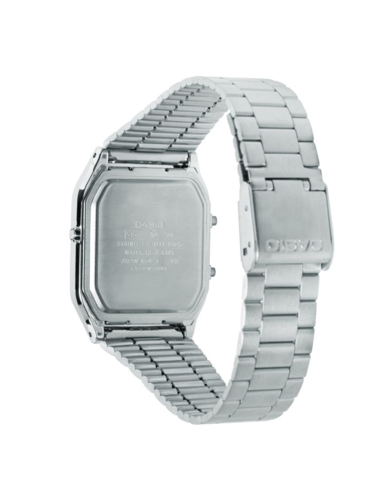 Unisex Silver Tone Stainless Steel Watch, 29.8mm