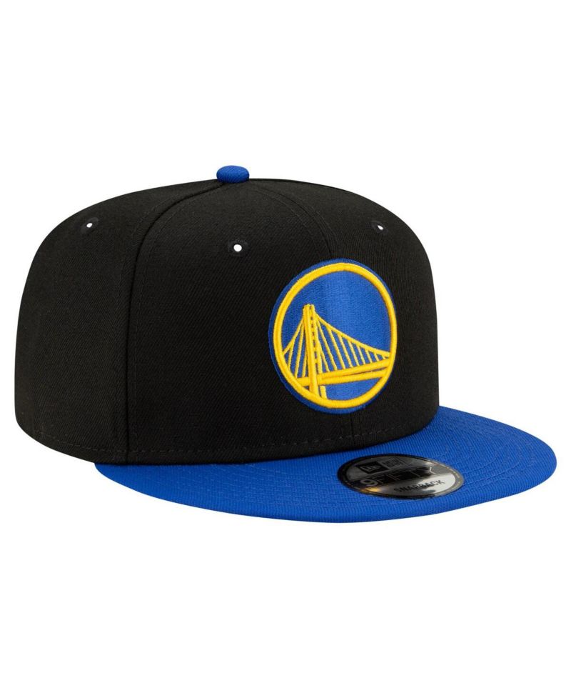 Men's Black, Royal Golden State Warriors Official Team Color 2Tone 9FIFTY Snapback Hat