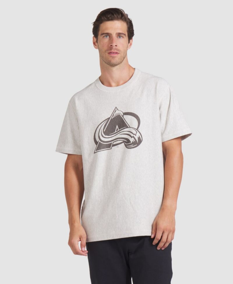 Men's Cream Colorado Avalanche Made in Canada T-Shirt