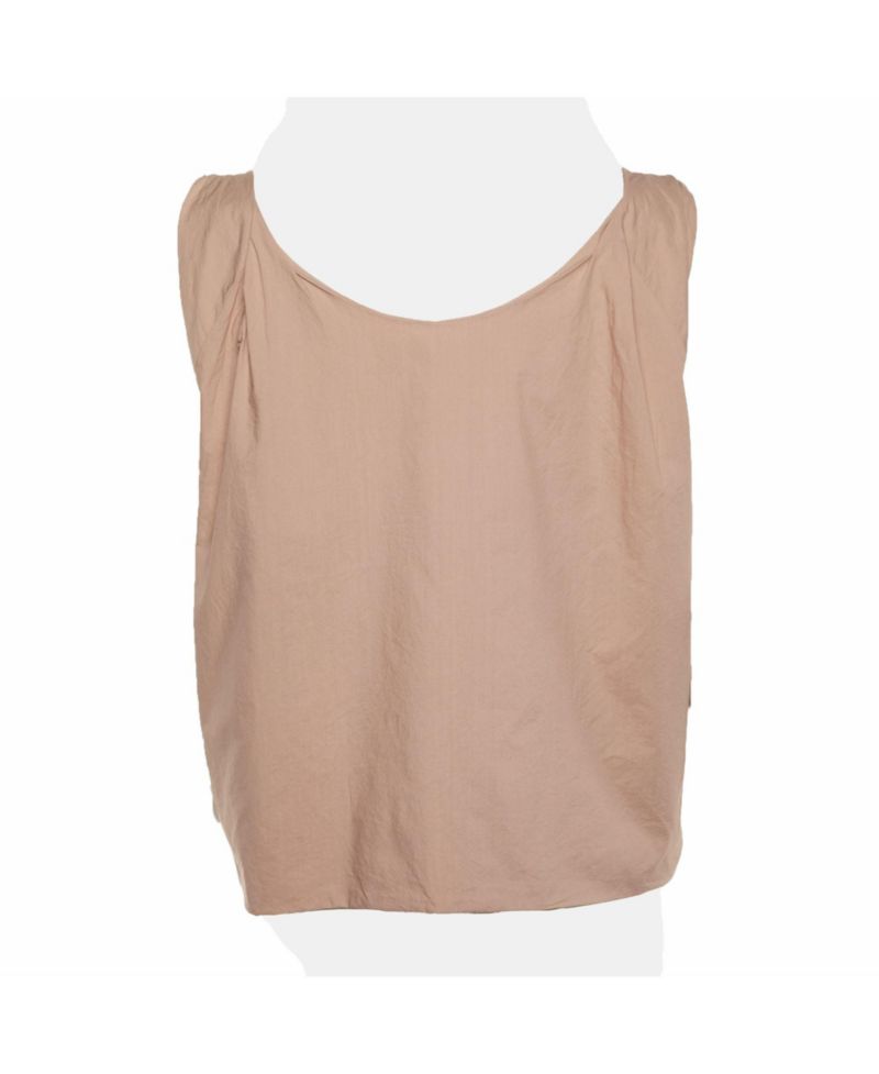 Women's Ruched Knot-Front Cotton Top