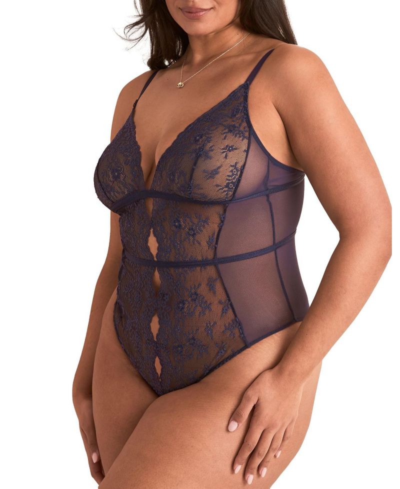 Women's Plus-Size Crotchless Bodysuit Lingerie