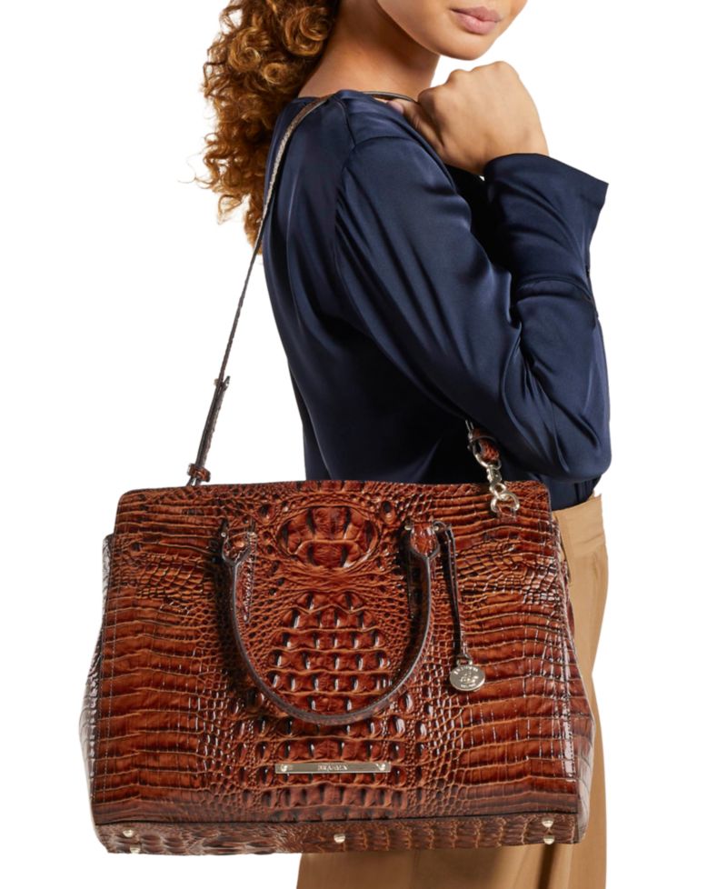 Finley Large Leather Carryall Satchel Bag