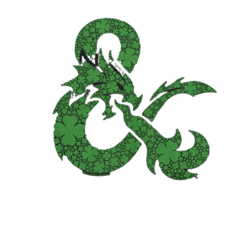 Men's Dungeons And Dragons St. Patrick's Day Shamrock Logo T-Shirt