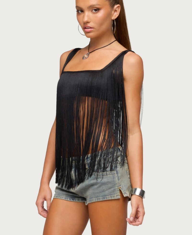 Women's Eranthe Fringed Crop Top