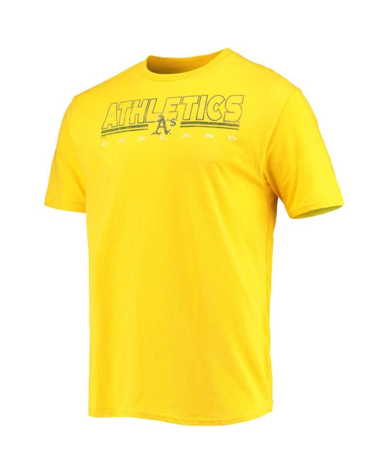 Men's Green, Gold Oakland Athletics Meter T-shirt and Pants Sleep Set