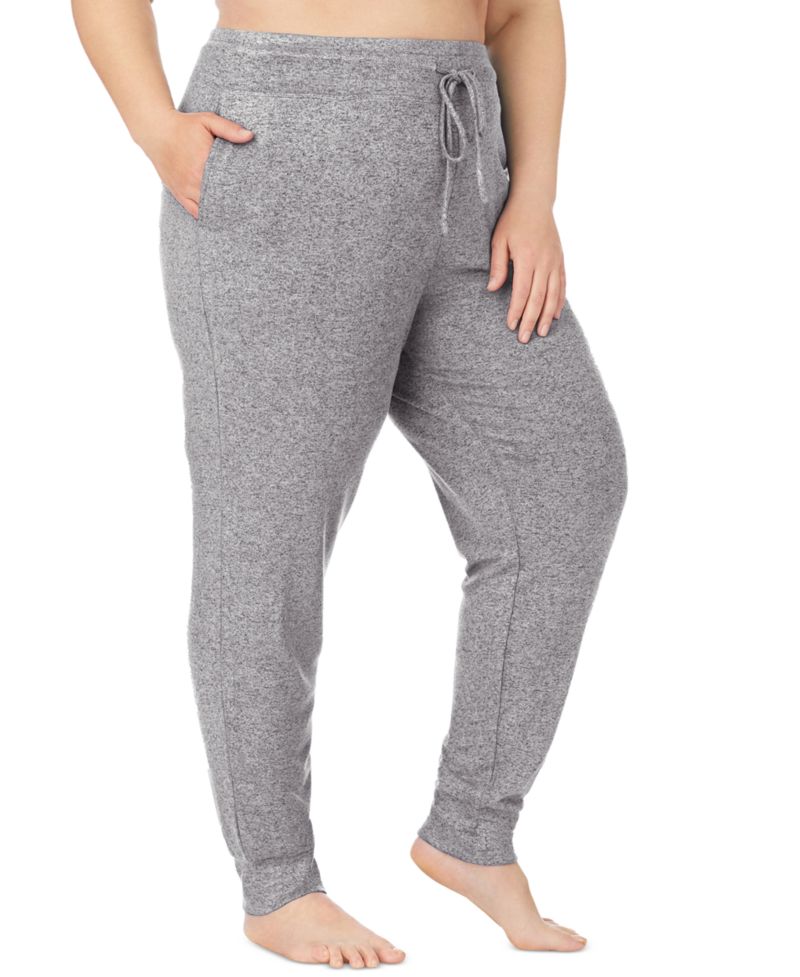 Plus Size SoftKnit Jogger Sweater-Knit Drawcord Waistband Pants