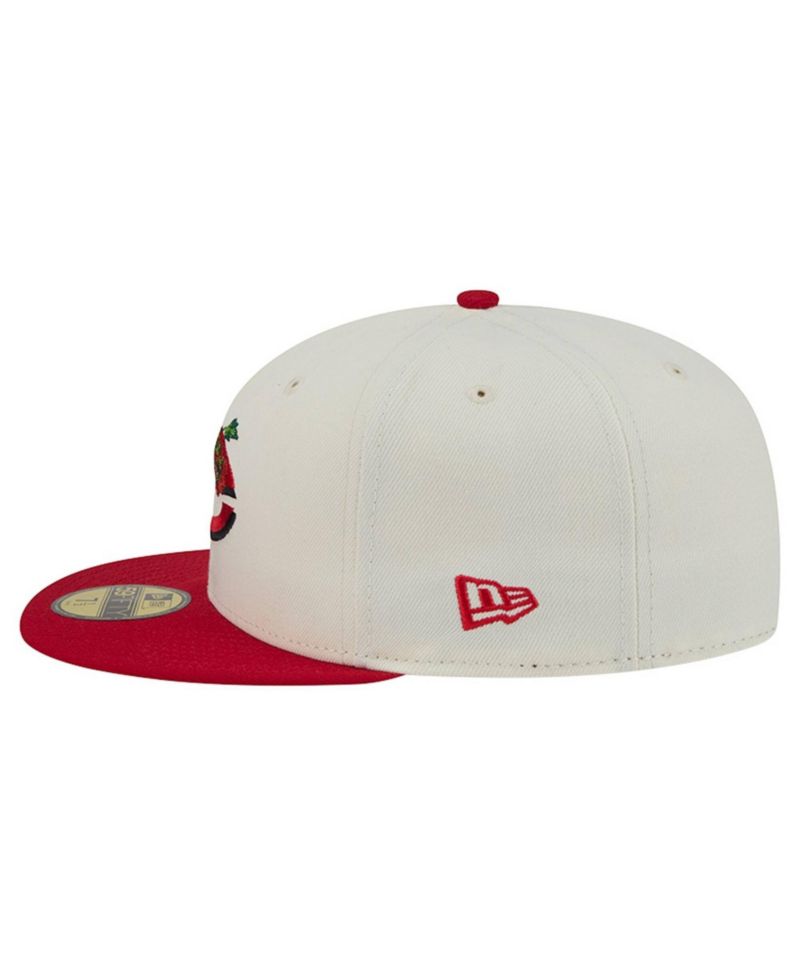 Men's White/Red Cincinnati Reds Blossom 59FIFTY Fitted Hat