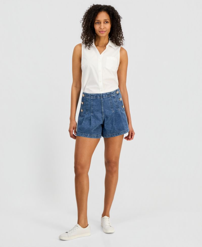 Women's Denim Sailor Shorts