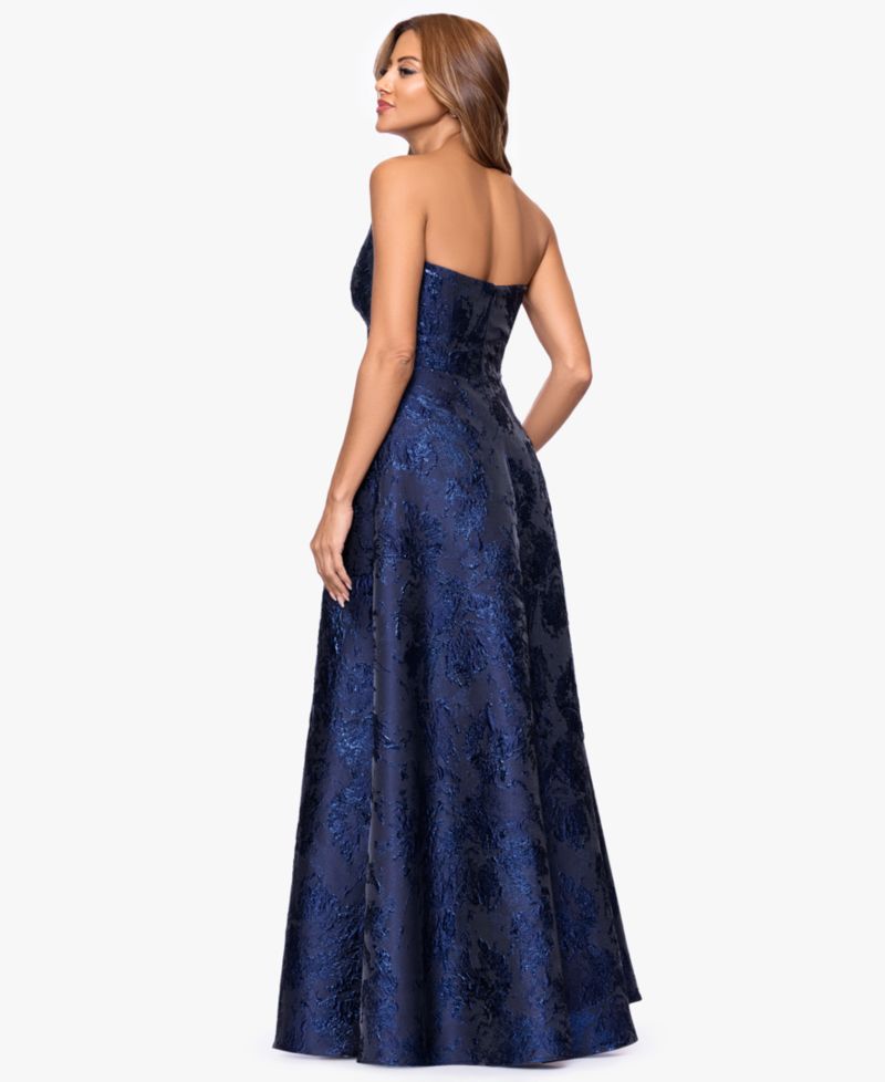 Women's Asymmetrical Strapless Ruffle Dress