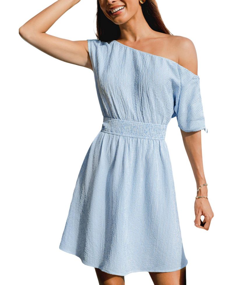 Women's Extra Sweet Striped Mini Beach Dress