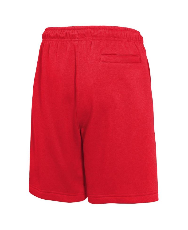Big Boys and Girls Red Chicago Bulls Courtside Club Fleece Shorts