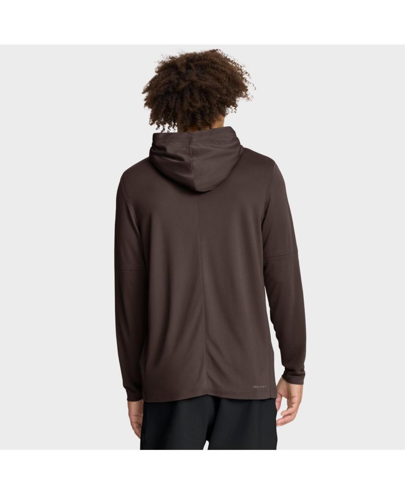 Men's Brown San Diego Padres Authentic Collection Dri-FIT Long Sleeve Hooded T-Shirt