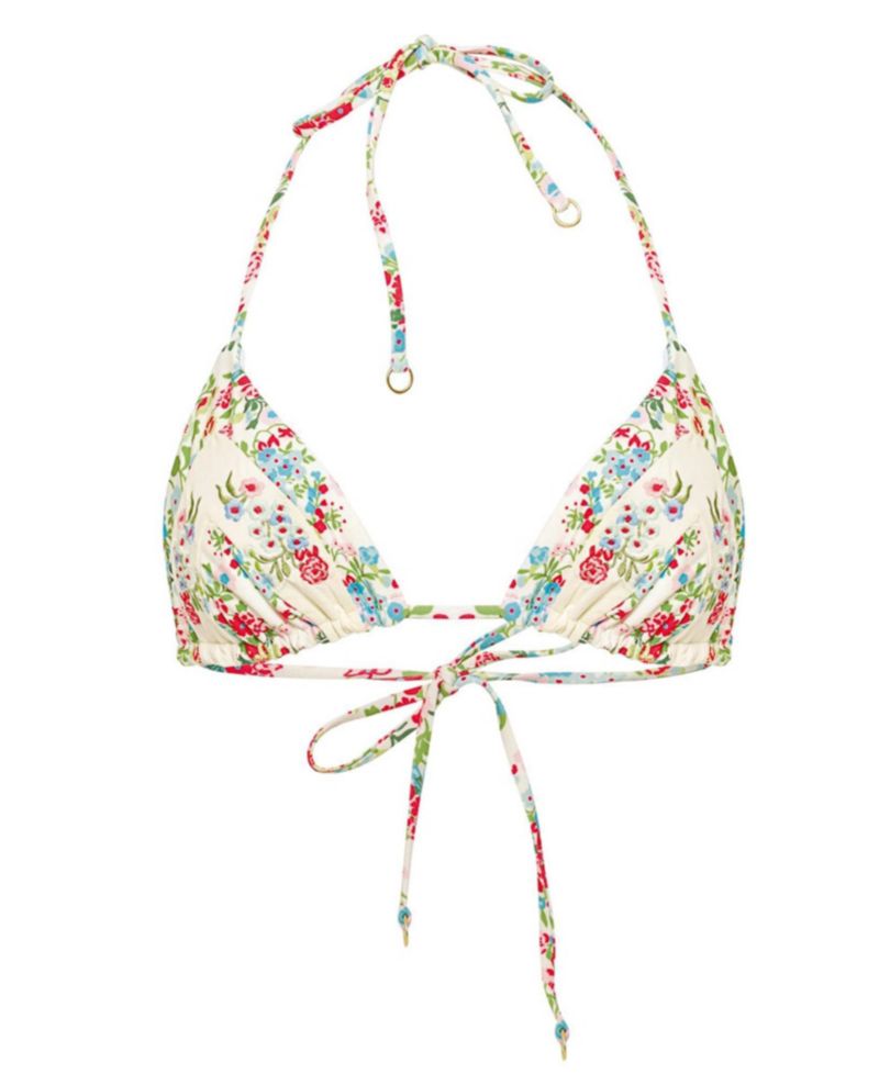 Women's Love in Bloom Alana Reversible Triangle Adjustable Straps Bikini Top