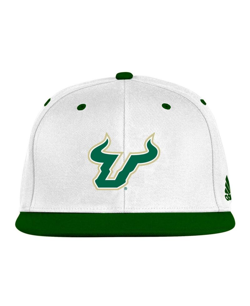 Men's White/Green South Florida Bulls On-Field Fitted Hat