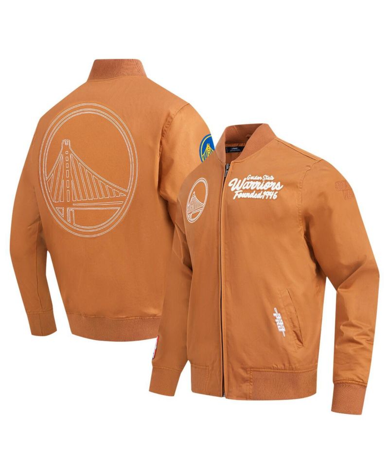 Men's Brown Golden State Warriors Paint The City Full-Zip Jacket