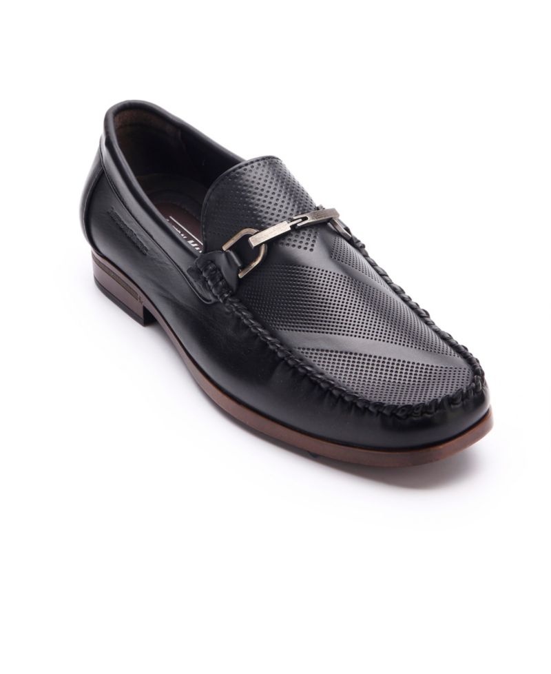 Men's Perforated Buckle Loafers