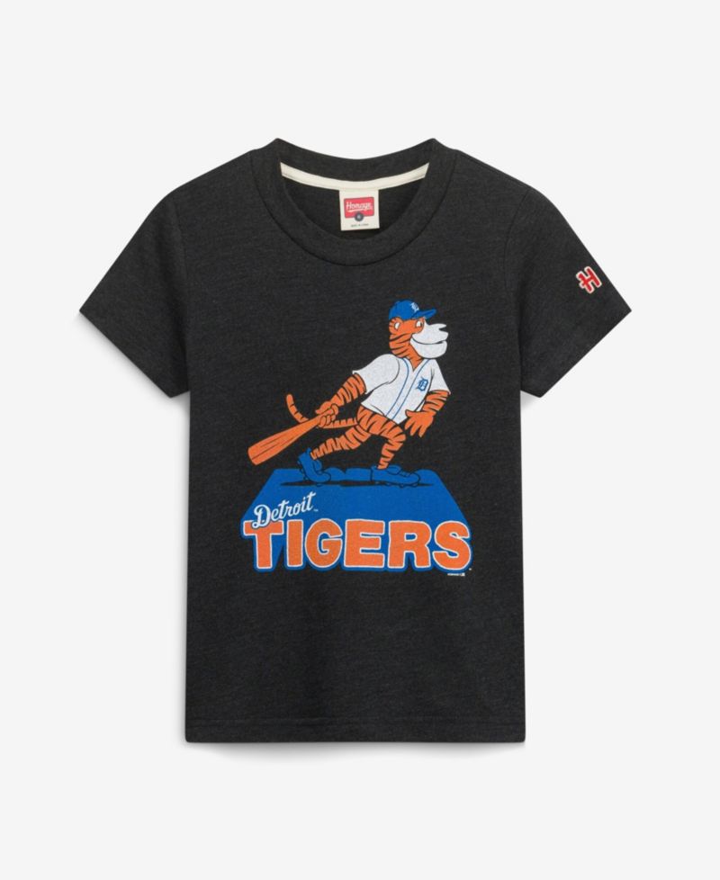Big Boys and Girls Charcoal Detroit Tigers Mascot Tri-Blend T-Shirt