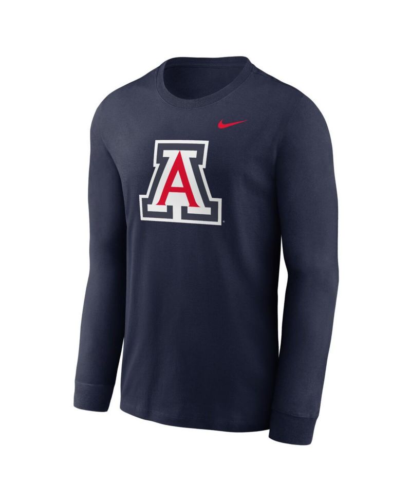 Men's Navy Arizona Wildcats Primary Logo Long Sleeve T-Shirt