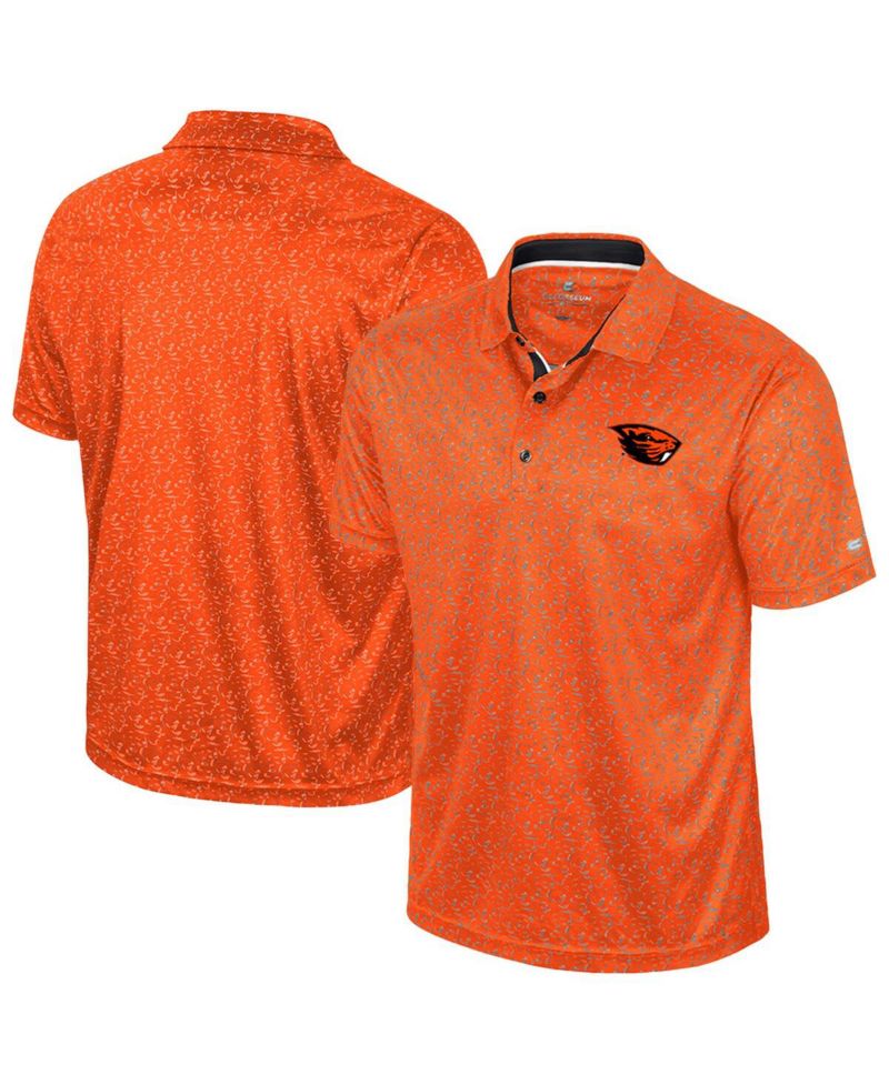 Men's Orange Oregon State Beavers Sublimated Golf Polo Shirt