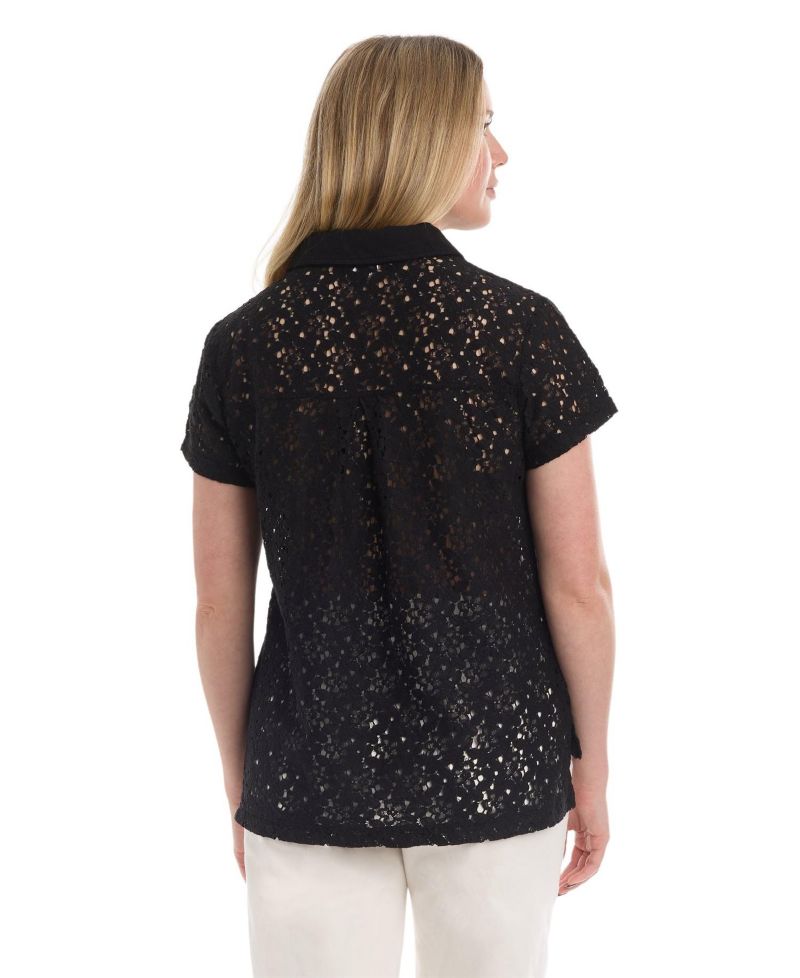 Women's Short Sleeve Lace Polo Tee Women's WILT Short Sleeve Polo Tee
