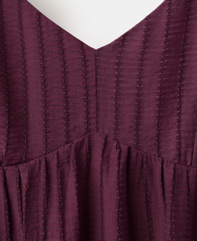 Women's Gathered Detail Textured Dress