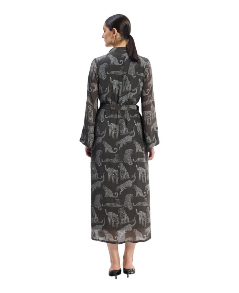 Women's Relaxed-fit Shirt Dress in Animal Print